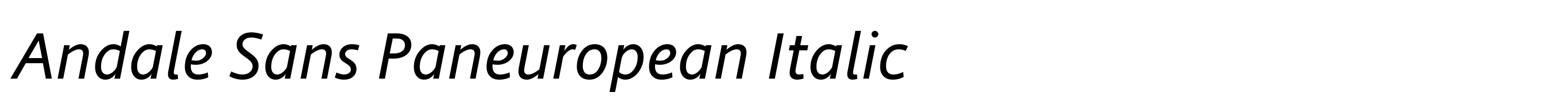 Andale Sans Paneuropean Italic